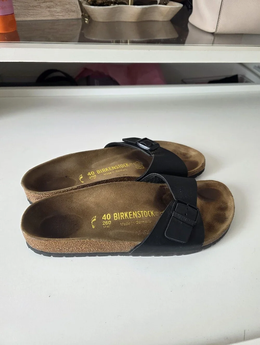 Birkenstock Black Single Strap Women's Sandals